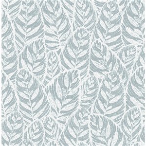 Papier peint Del Mar Botanical de A-Street Prints, bleu clair