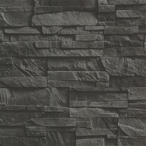 Advantage Collegiate Stacked Slate Wallpaper - Charcoal