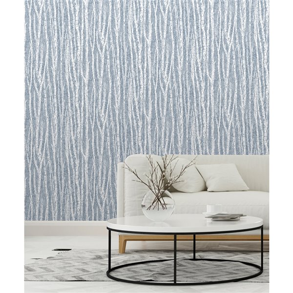 Papier peint Flay Birch Tree de Advantage, marine