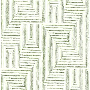 Papier peint Merritt Geometric de A-Street Prints, vert