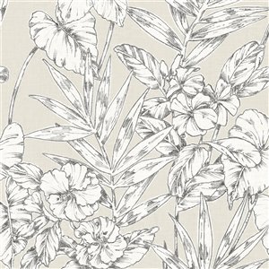 Papier peint Cayman Peel and Stick de NuWallpaper, gris