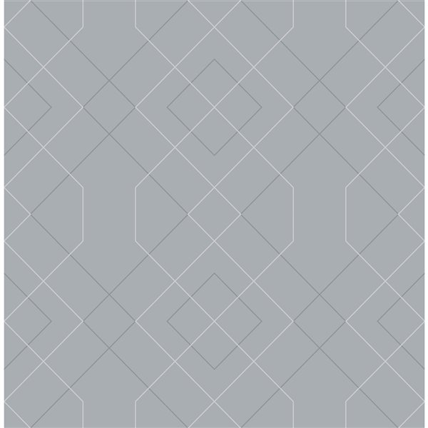A-Street Prints Ballard Geometric Wallpaper - Pewter