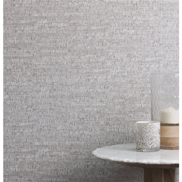 Fine Decor Henrique Faux Cork Wallpaper - Grey