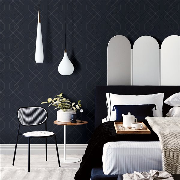 A Street Prints Ballard Geometric Wallpaper Indigo