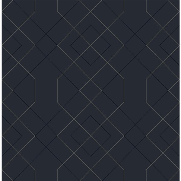 A-Street Prints Ballard Geometric Wallpaper - Indigo