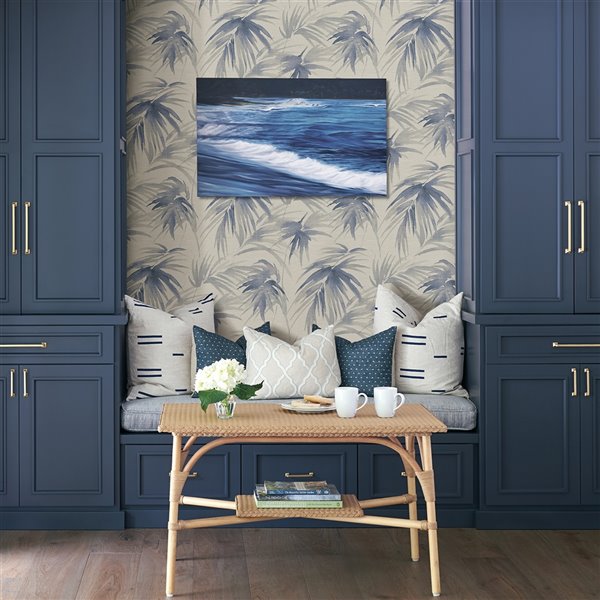 Blue Faux grasscloth Wallpaper at Lowescom