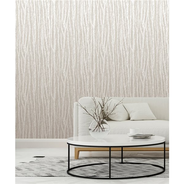 Advantage Flay Birch Tree Wallpaper - Taupe