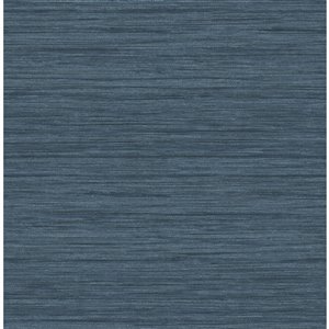 Papier peint Barnaby Faux Grasscloth de A-Street Prints, indigo