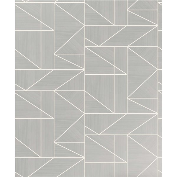 Advantage Ina Geometric Wallpaper - Silver