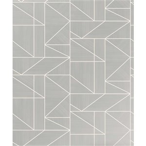 Advantage Ina Geometric Wallpaper - Silver