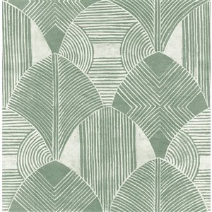 A-Street Prints Westport Geometric Wallpaper - Green