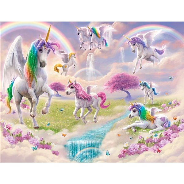 Walltastic Magical Unicorn Wall Mural - 8 ft. x 10 ft.