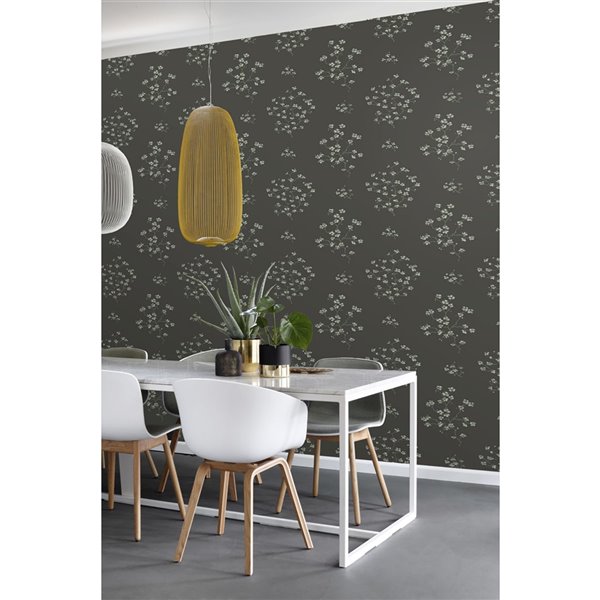 ESTA Home Morrible Floral Wallpaper - Black