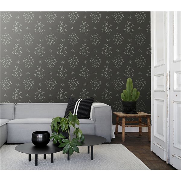 ESTA Home Morrible Floral Wallpaper - Black