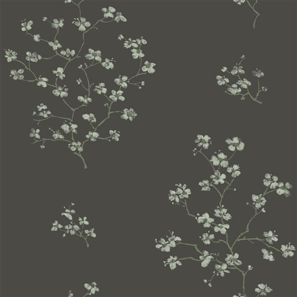 ESTA Home Morrible Floral Wallpaper - Black