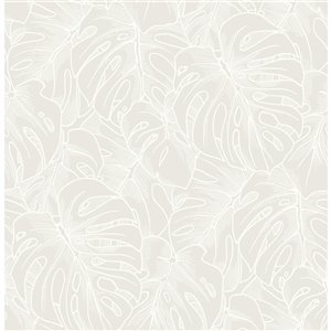 Papier peint Balboa Botanical de A-Street Prints, blanc