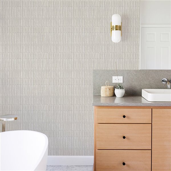 A-Street Prints Brixton Texture Wallpaper - Light Grey