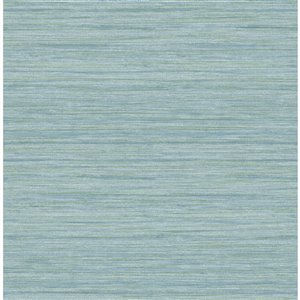 A-Street Prints Barnaby Faux Grasscloth Wallpaper - Light Blue