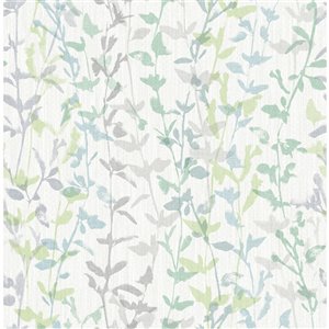 A-Street Prints Thea Floral Trail Wallpaper - Green