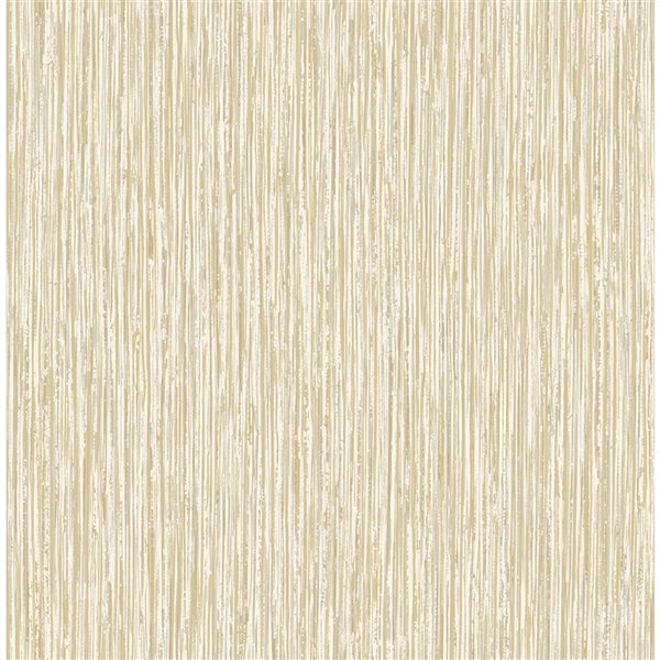 Fine Décor Kofi Faux Grasscloth Wallpaper - Champagne