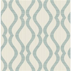 Advantage Yves Ogee Wallpaper - Teal