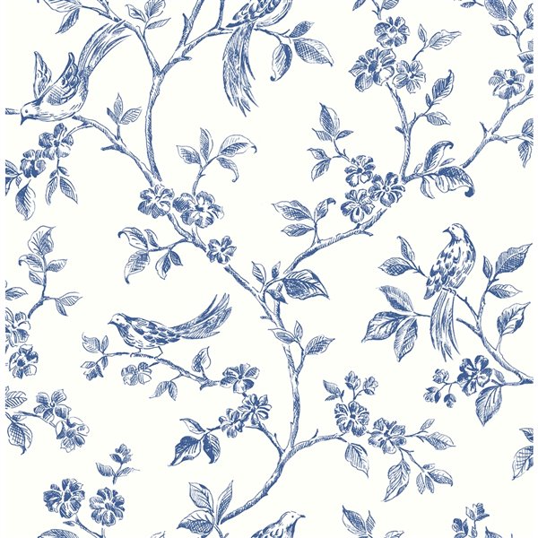 Advantage Ray Bird Trail Wallpaper - Navy