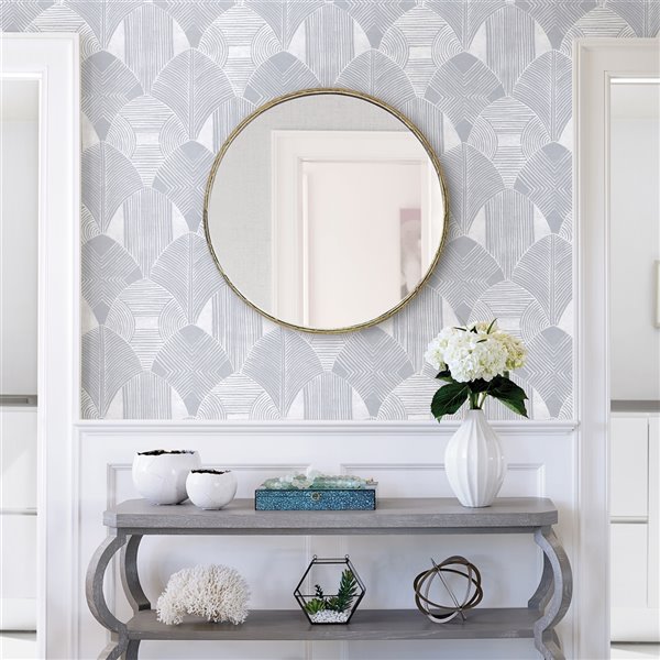 A Street Prints Westport Geometric Wallpaper Pewter