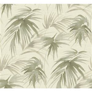 Papier peint adhésif Darlana Grasscloth de A-Street Prints, sauge