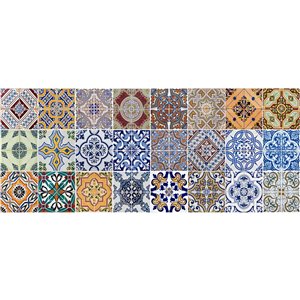 Crearreda Spring Tile Carpet Vinyl Floor Runner - 19.7-in x 47.2-in