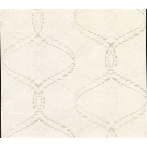Advantage Waters Ogee Wallpaper - Cream