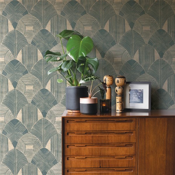 A-Street Prints Westport Geometric Wallpaper - Teal