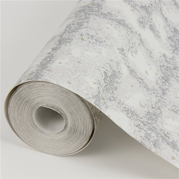 A-Street Prints Shea Distressed Geometric Wallpaper - Light Grey