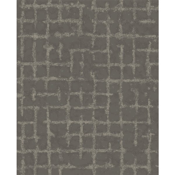 A-Street Prints Shea Distressed Geometric Wallpaper - Charcoal