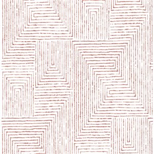 Papier peint Merritt Geometric de A-Street Prints, rouge