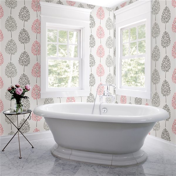 Advantage Saar Tree Wallpaper - Pink