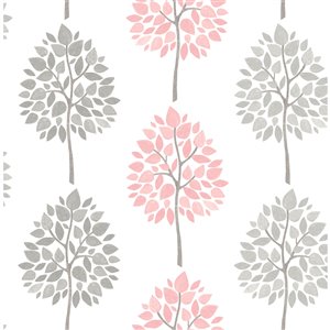 Advantage Saar Tree Wallpaper - Pink