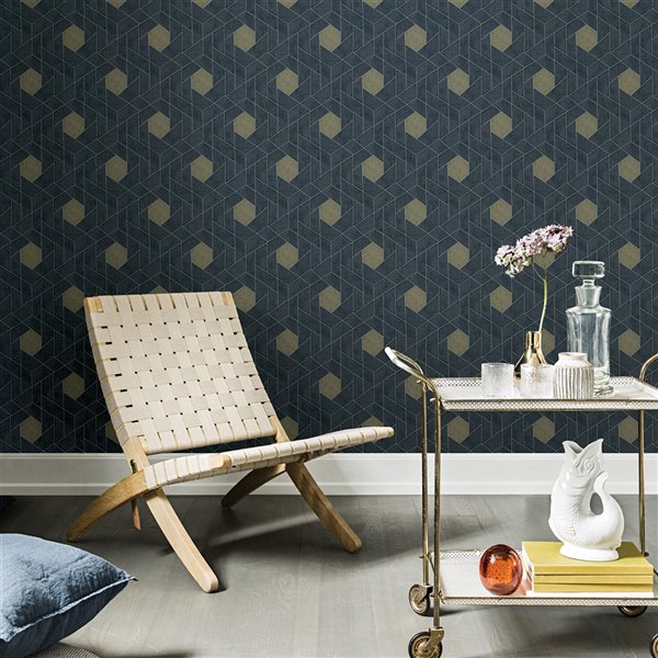 A Street Prints Granada Geometric Wallpaper Charcoal