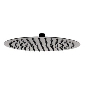 ALFI Brand Stainless Steel Round Ultra Thin Rain Shower Head - 12-in - Black Matte