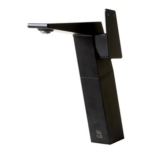 ALFI brand Tall Single Hole Bathroom Faucet - 1-Handle - Black Matte