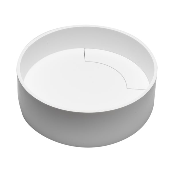 ALFI brand Round Solid Surface Resin Sink - 15-in x 15-in - White Matte