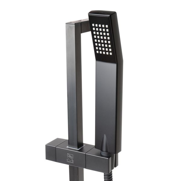 ALFI brand Square Sliding Rail Hand Shower Set - Black Matte