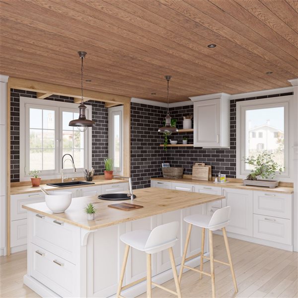 ALFI brand Drop-in/Undermount Round Fireclay Prep Sink - 18-in x 18-in - Black Matte