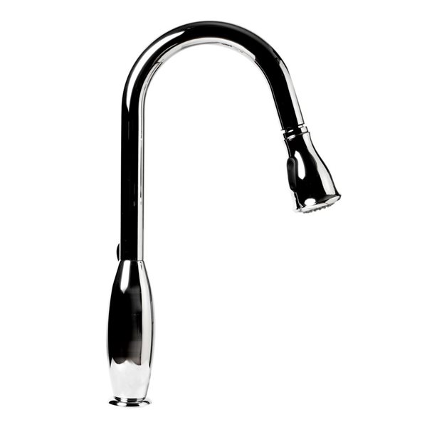 ALFI brand Traditional Gooseneck Pull-Out Kitchen Faucet - Polished Chrome