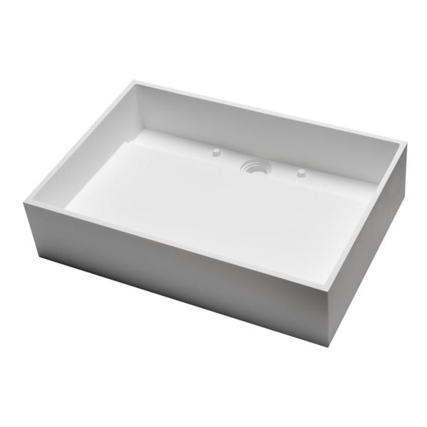 ALFI brand Solid Surface Rectangular Resin Sink - 20-in x 14-in - White Matte