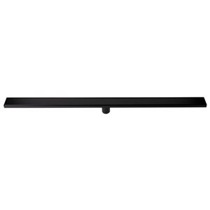 ALFI brand Stainless Steel Linear Shower Drain with Solid Cover - 47-in x 3-in - Black Matte