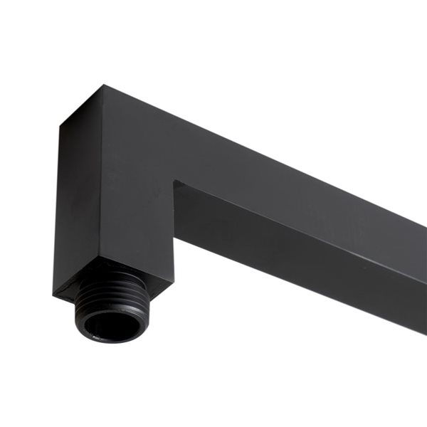 ALFI brand Square Wall Mounted Shower Arm - Black Matte