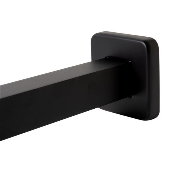 ALFI brand Square Wall Mounted Shower Arm - Black Matte