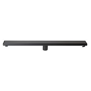 ALFI brand Stainless Steel Linear Shower Drain with Solid Cover - 32-in x 3-in - Black Matte
