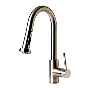 ALFI Brand Sensor Gooseneck Pull-Out Kitchen Faucet - Brushed Nickel