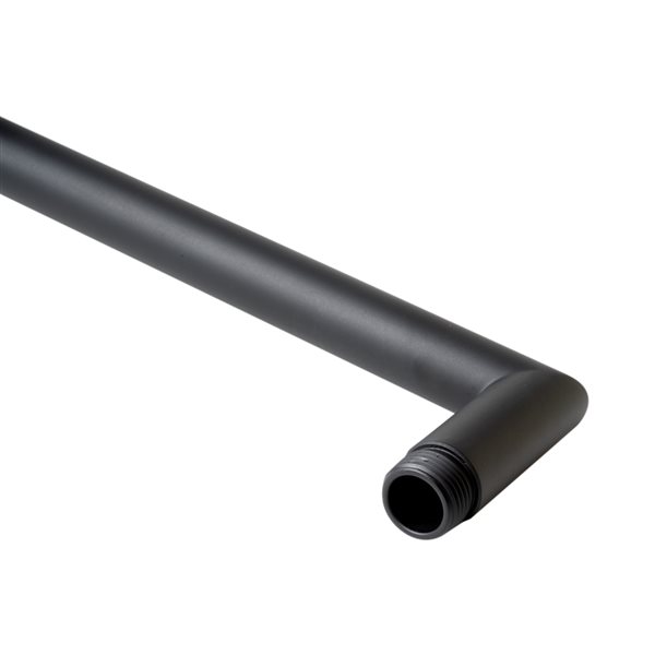 ALFI brand Round Wall Mounted Shower Arm - Brass - Black Matte